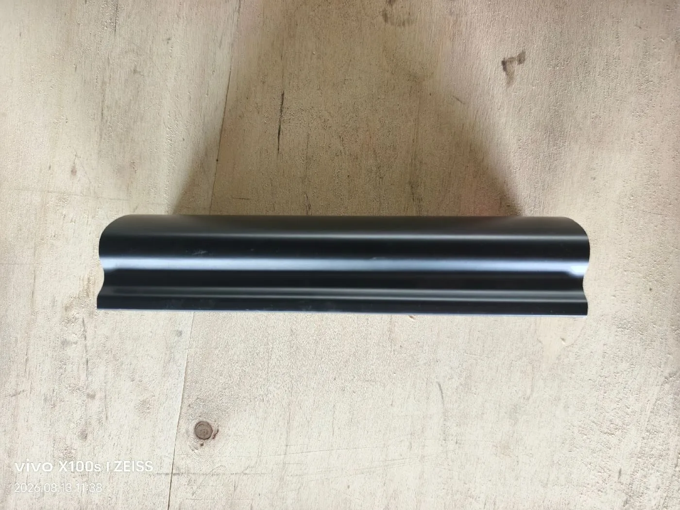 Solid wood stair handrail application detail