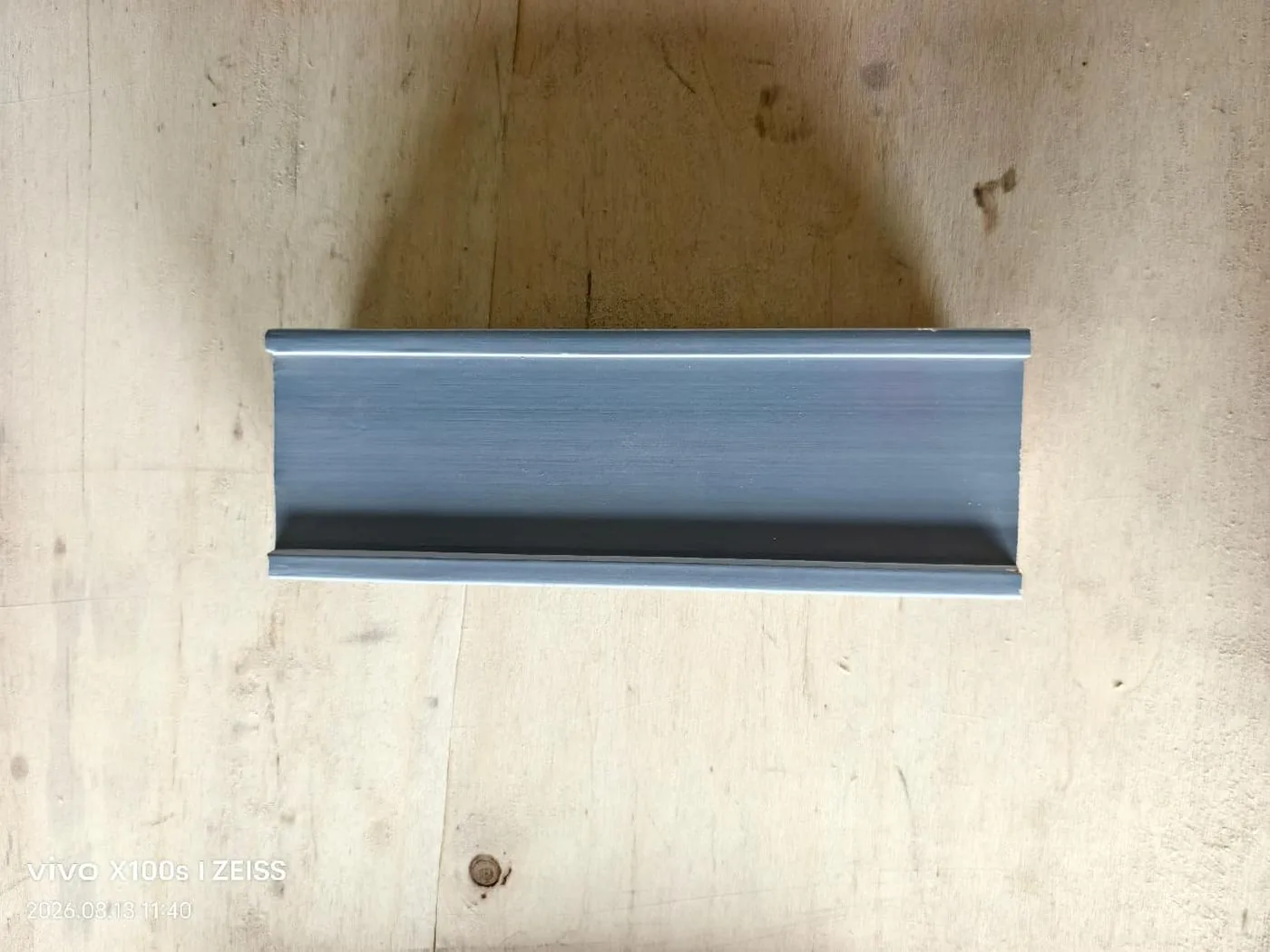 Solid wood stair handrail surface detail