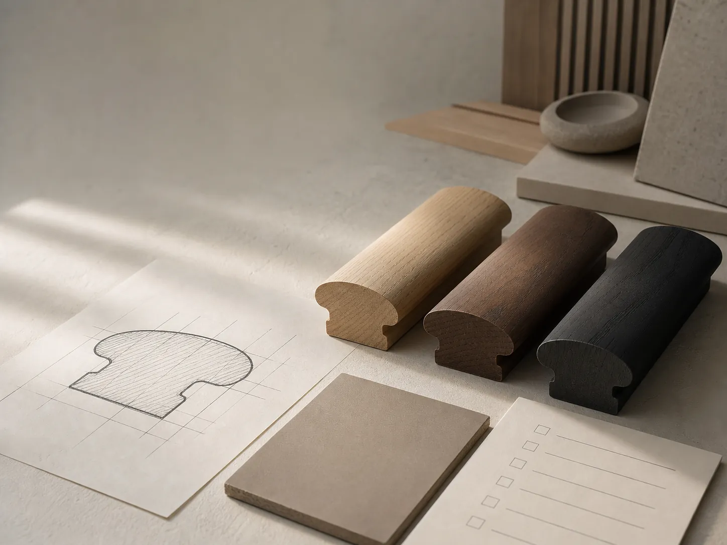 Illustrative OEM handrail sample and reference brief